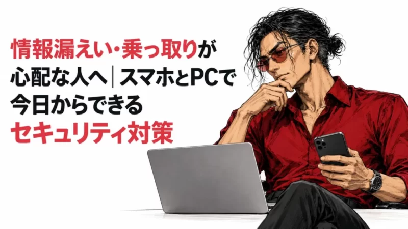 情報漏えい・乗っ取りが心配な人へ｜スマホとPCで今日からできるセキュリティ対策