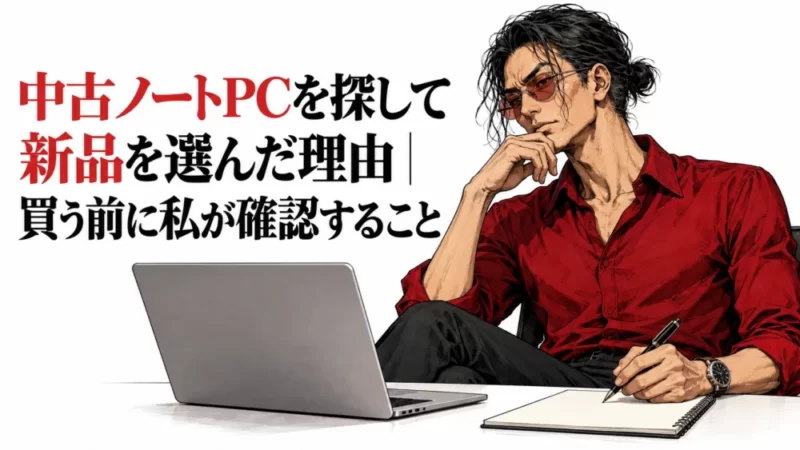 中古ノートPCを探して新品を選んだ理由｜買う前に私が確認すること