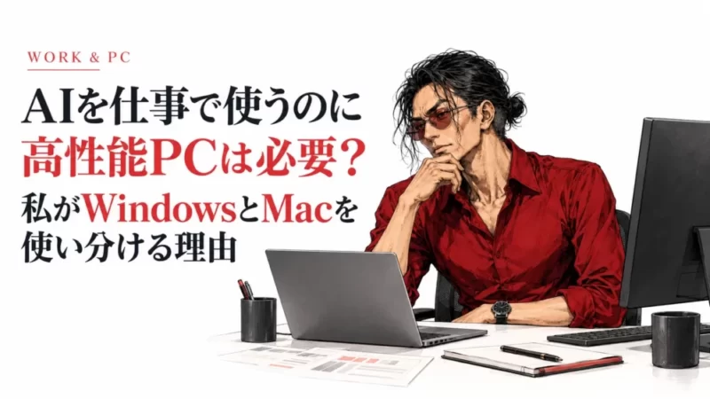 AIを仕事で使うのに高性能PCは必要？私がWindowsとMacを使い分ける理由